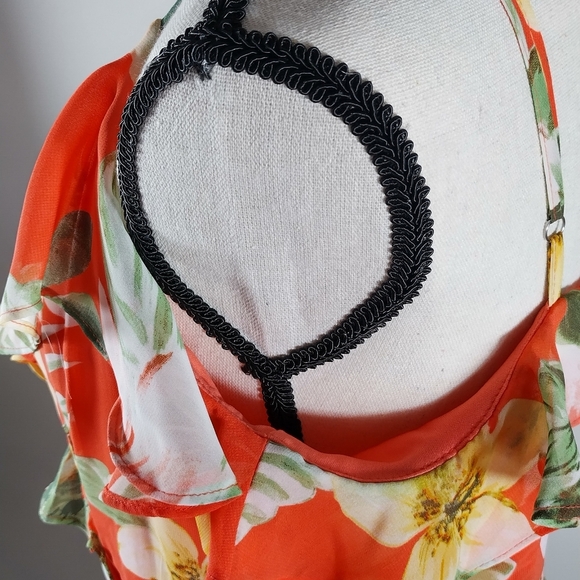 Bar 111 Spring Sun Dress Ruffles Spaghetti Strap Designer Fashion Size Medium - Picture 9 of 16